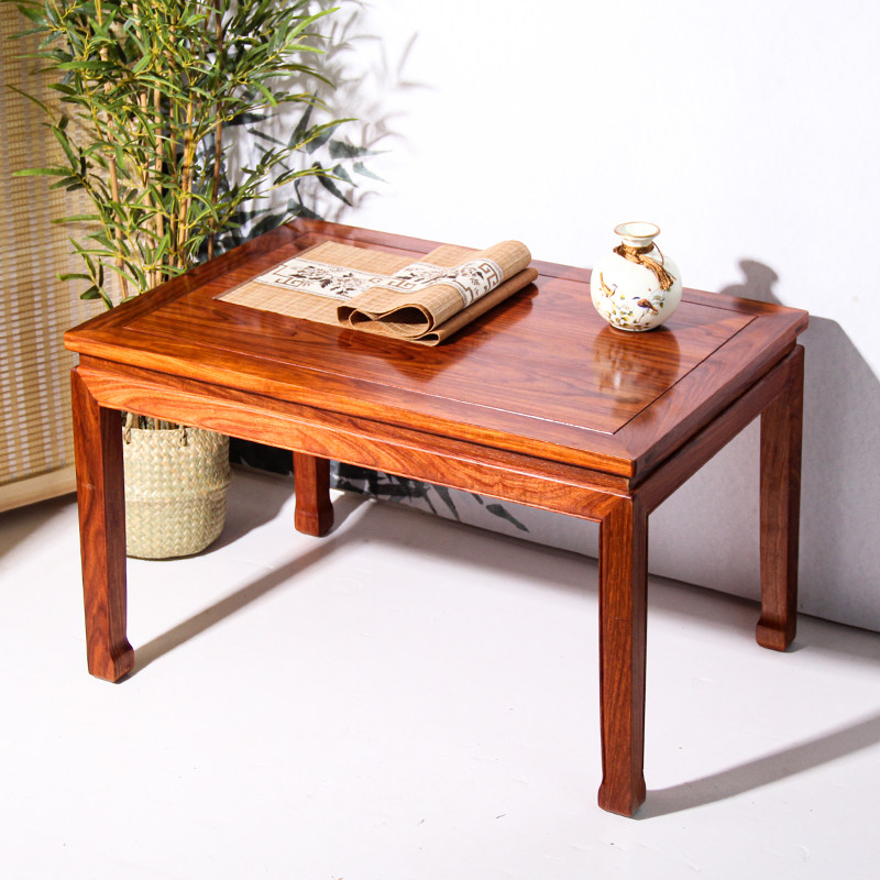 新中式非洲花梨木刺猬紫檀长条矮桌椅小型饭桌家用红木马蹄腿实木,淘宝优惠券,粉丝福利购,淘宝优惠卷