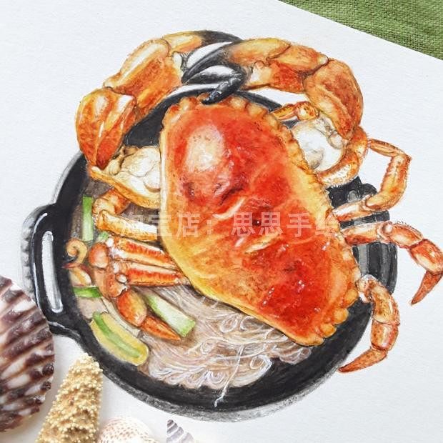 C240 美食水彩插画电子图252张 手绘食物 持续更 24小时自动发,淘宝优惠券,粉丝福利购,淘宝优惠卷