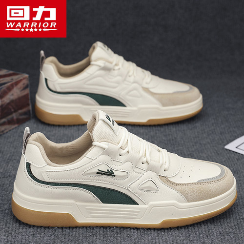 回力男鞋正品新款冬季棉鞋男士板鞋青少年小白鞋子男休闲皮鞋德训 - 图1