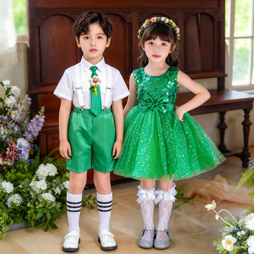 小水花听我说彩虹糖喜多多哒哒哒儿童幼儿园六一舞蹈演出服公主裙 - 图3