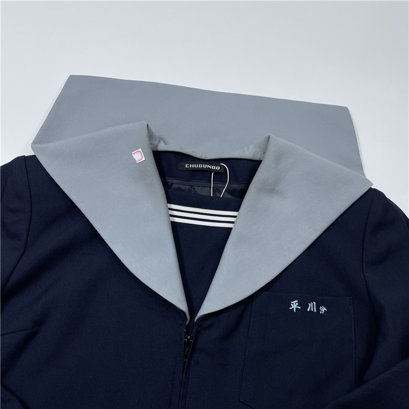 古着复古日系正统海军领水手服学院风少女JK中间服毛呢料长袖冬服 - 图0