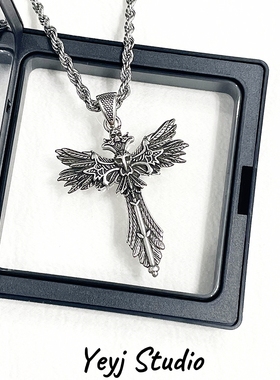 骷髅十字架麻花嘻哈高街百搭项链