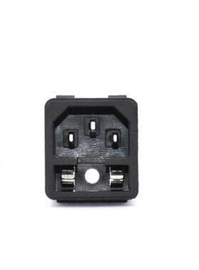 AC-02电源插座二合一带保险丝品字插座嵌入式卡位AC电源插座AC-02