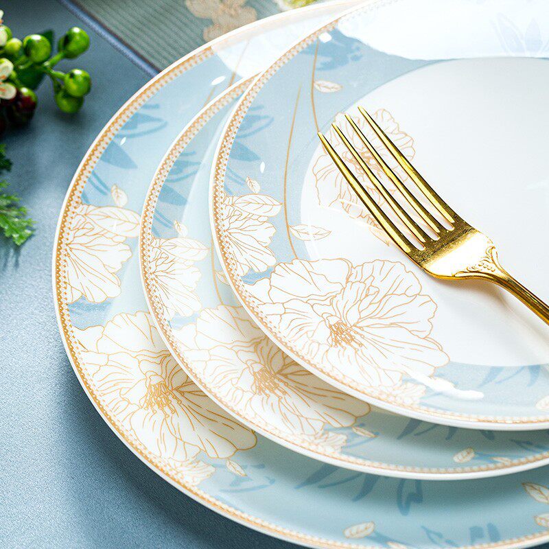 景德镇陶瓷2025新款碗碟套装家用餐具高档轻奢送礼餐具碗盘筷组合