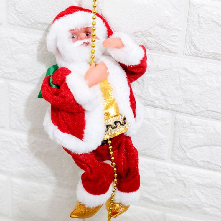 圣诞老人音乐摆件摇摆电动玩具弹琴萨克斯老人儿童圣诞礼物装饰 - 图1