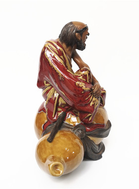 陶瓷公仔作品葫芦铁拐李家居装饰