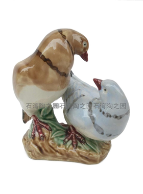 陶瓷公仔餐厅动物鸽子家居装饰