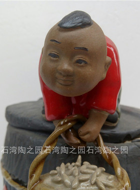 石湾公仔陶瓷摆件丰收家居装饰