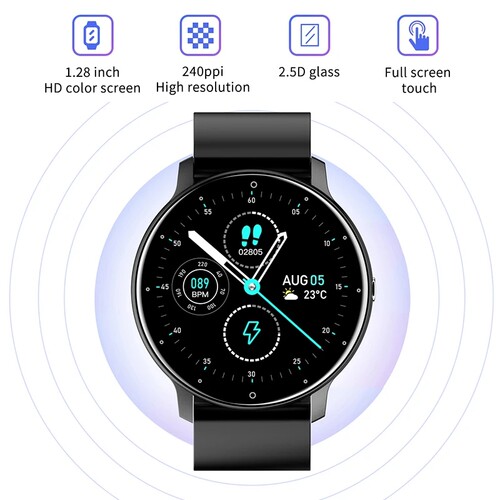 Smart Watch 运动健康睡眠信息提醒时尚蓝牙智能手表男女手机通用 - 图1