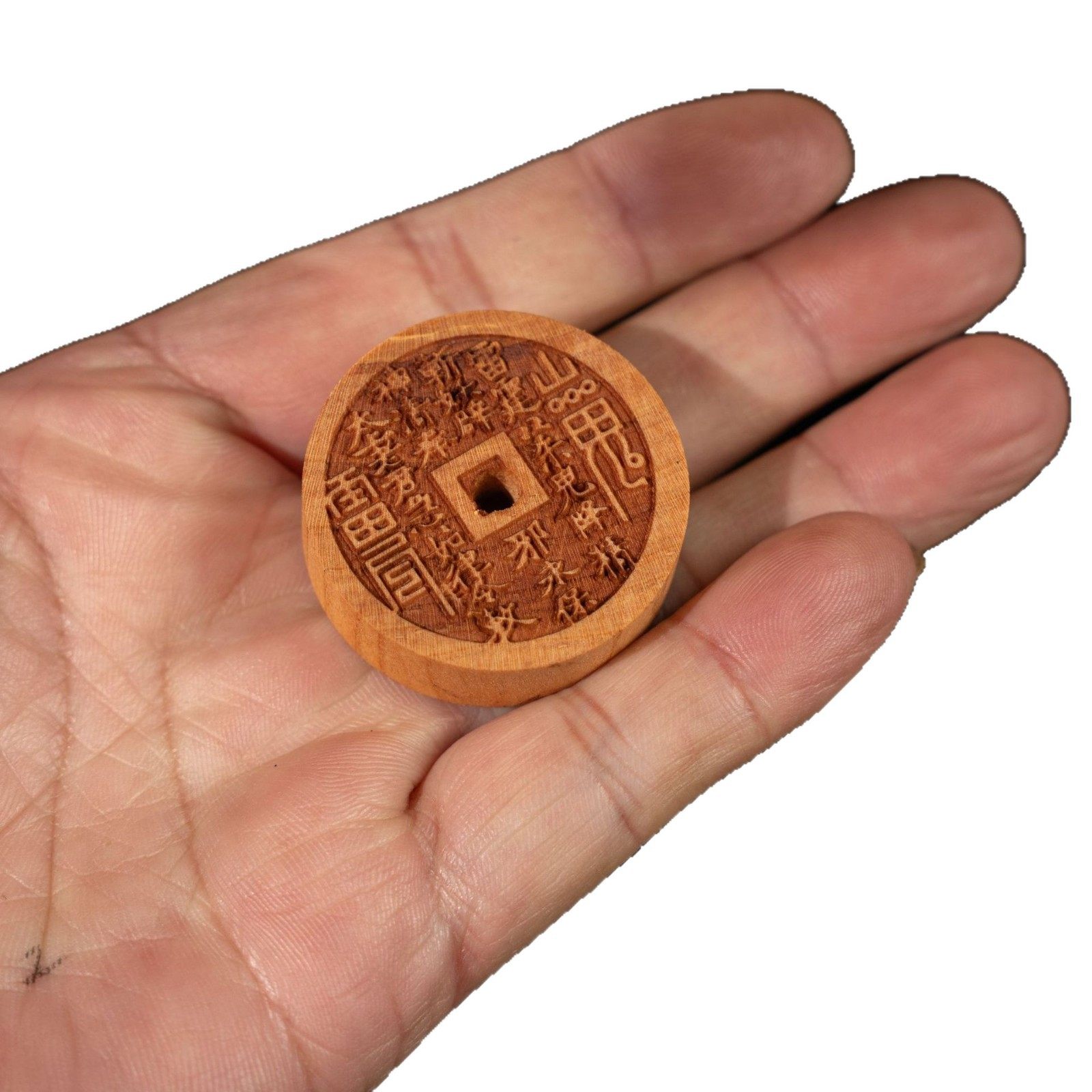 【雷击桃木】双面精雕桃木雷桃山鬼花钱吊坠项链钥匙扣本命年挂件,淘宝优惠券,粉丝福利购,淘宝优惠卷