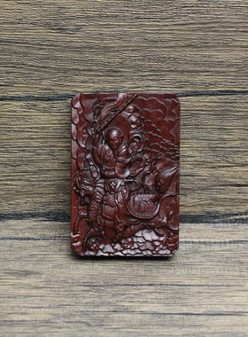 雷击枣木九天应元普化天尊无事牌挂件浮雕46牌道家法器把玩手把件