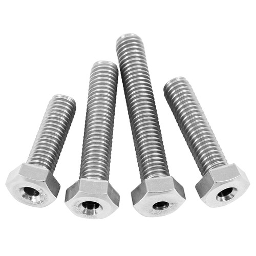 304不锈钢空心外六角穿线通孔螺钉中空螺栓口罩机M4M5M6M8M10-M20 - 图2