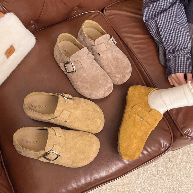 厚底内增高勃肯鞋女深口单鞋圆头一脚蹬懒人鞋休闲鞋2026春季新款,淘宝优惠券,粉丝福利购,淘宝优惠卷