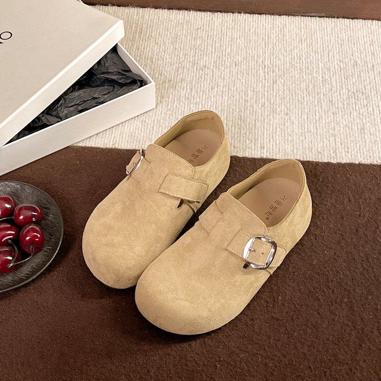 厚底内增高勃肯鞋女深口单鞋圆头一脚蹬懒人鞋休闲鞋2026春季新款,淘宝优惠券,粉丝福利购,淘宝优惠卷