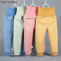 Children warm pants Garching warm baby High waist pants Protection belted pants male and female children can open stalls 0-5-year-old warm pants