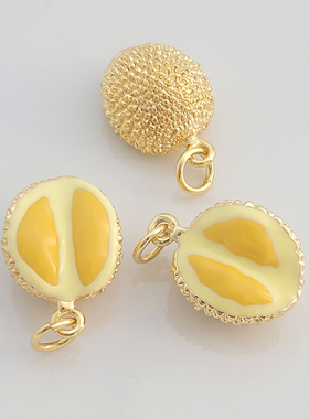 保色滴油水果榴莲吊坠diy手工串项链手链发簪小挂件饰品材料配件