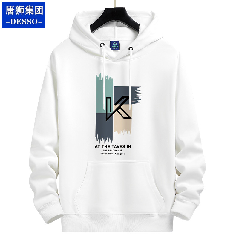 唐狮集团DESSO春秋冬加绒卫衣男连帽重磅棉青年潮牌宽松大码外套 - 图3