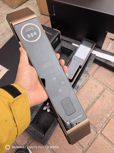 三星智家3D人脸识别全自动指纹锁家用防盗电子锁带可视猫眼P90MAX - 图0