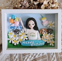 Customize DIY clay photo frame birthday Valentines Day Teachers Day Adults Men and women surprise gifts