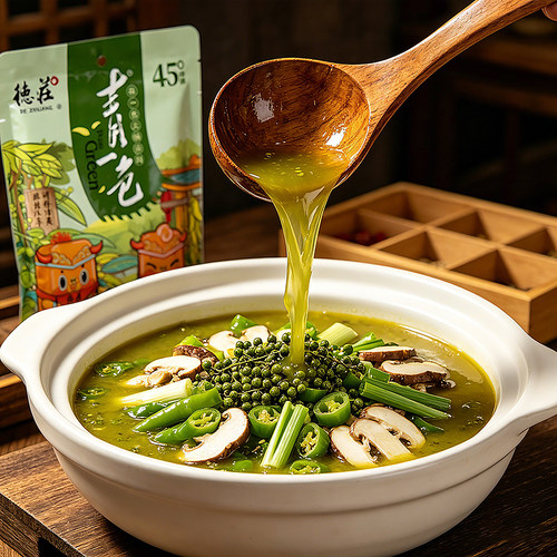 德庄火锅底料四川乐山钵钵鸡调料正宗冷锅串串香藤椒味冒菜麻辣烫 - 图1