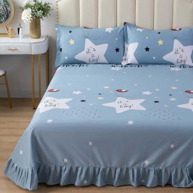 All-season universal pure cotton sheet lace style full cotton