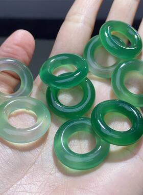 女玉髓平安环项坠面包圈