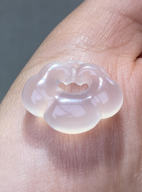 男女玉髓儿童项坠祥云锁