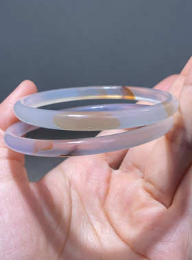 纤纤素手6mm天然玛瑙手镯橘色