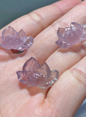 纤纤素手天然玛瑙玉髓荷花手链