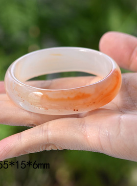 民族风女玛瑙天然花手镯