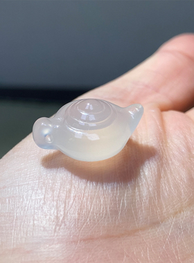 天然玛瑙玉髓茶壶把把壶吊坠