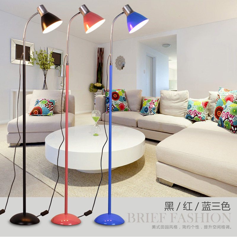 落地灯简约现代客厅卧室床头书房护眼LED遥控调光学习落地台灯_虎窝淘