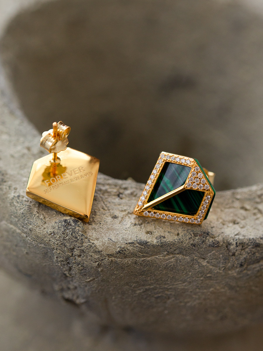 清仓 NO退NO换 原创设计孔雀石纯银耳环女 大气耳饰气质简约耳钉,淘宝优惠券,粉丝福利购,淘宝优惠卷