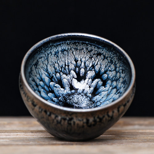 宋风居 名家阙梅娇建盏茶杯主人杯纯手工功夫原矿铁胎天目盏茶具 - 图2