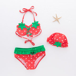 Baby girl cute swimsuit 1-3 years old 2 children split swimsuit 4 hot spring 5 to 6 girls bikini set