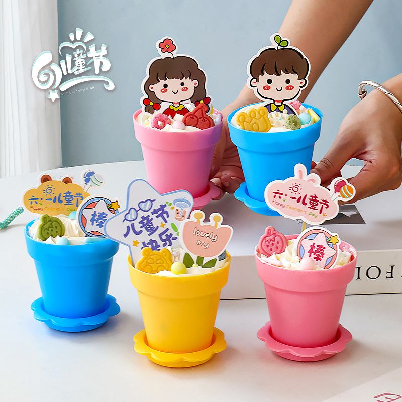 70ml盆栽慕斯杯蛋糕杯一次性慕斯蛋糕杯防尘高脚甜品点心展示架 - 图3