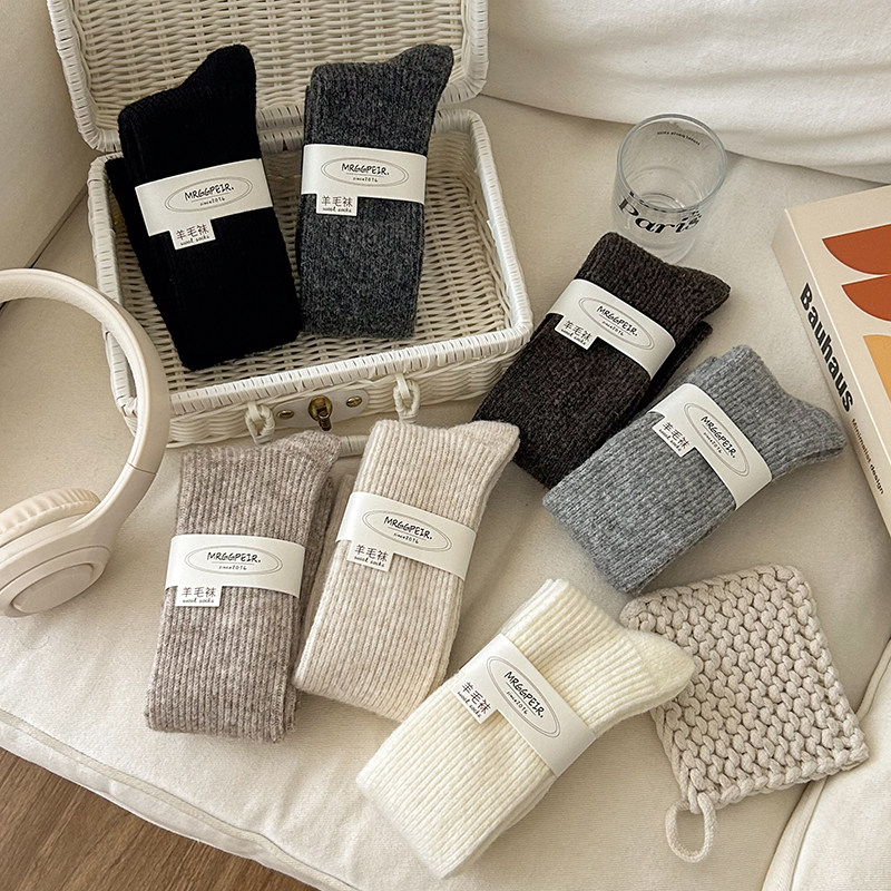 美拉德咖色羊毛小腿袜子女加厚保暖秋冬款长筒袜显瘦配靴子穿长袜,淘宝优惠券,粉丝福利购,淘宝优惠卷