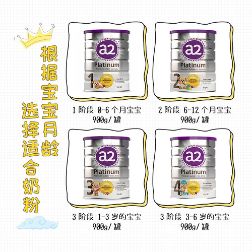 小肚腩澳洲代购 A2 铂金白金系列婴幼儿奶粉3段4段 三段四段 900g - 图0
