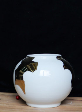 简约陶瓷白色花瓶摆件创意展厅玄关软装样板房家居大花器饰