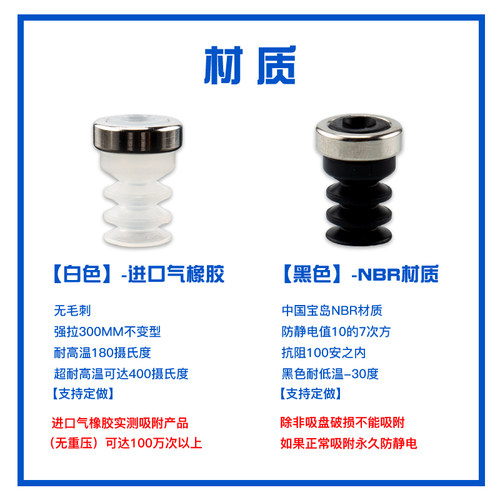 C-ZP2-J系列 机械手真空吸盘 ZP2-06J/09J多层真空吸嘴 圆弧形用 - 图0