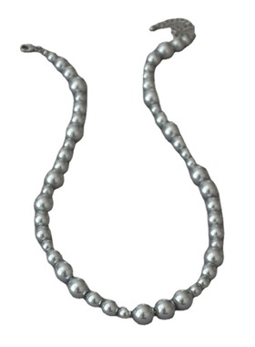 项链银灰色不规则韩国珍珠复古女