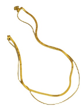 项链简约日韩短款刀片蛇骨链