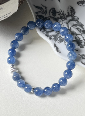 槐序HX【水晶系列】925纯银蓝晶石葫芦手链女新中式ins风气质串珠