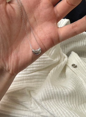 槐序HX【几何系列】925纯银碎碎冰车花豌豆项链女不掉色简约百搭