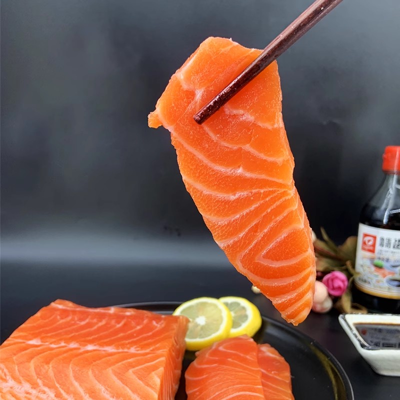 【鲜有汇聚】法罗三文鱼刺身冰鲜三文鱼刺身现切 直播送赠品 - 图2