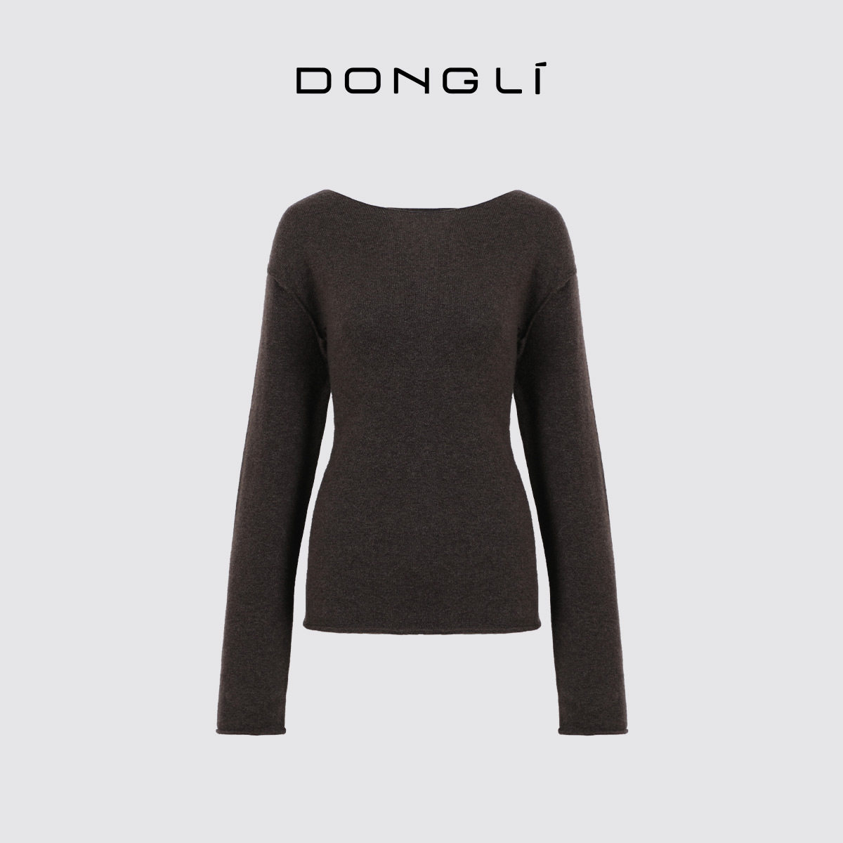 东黎小山羊绒 你本珍贵 沁然 女士秋冬一字领卷边针织衫打底5593,淘宝优惠券,粉丝福利购,淘宝优惠卷