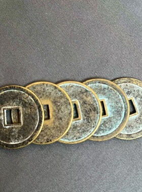 中华大五帝钱黄铜葫芦挂件