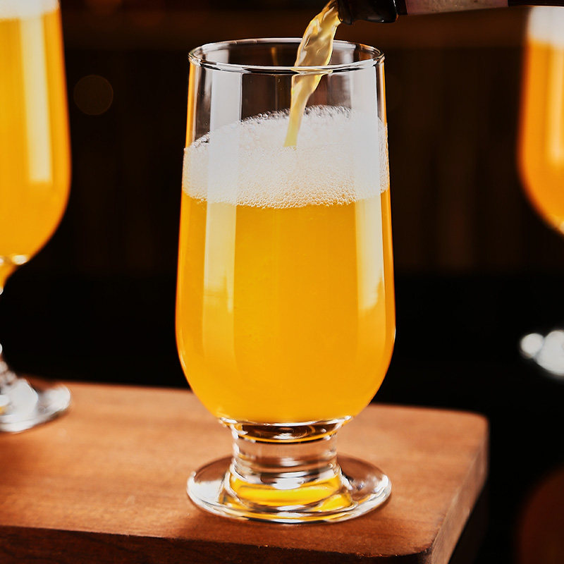 26新款高脚精酿啤酒杯 酒吧酒馆KTV餐饮饭店专用玻璃杯果汁饮品杯,淘宝优惠券,粉丝福利购,淘宝优惠卷