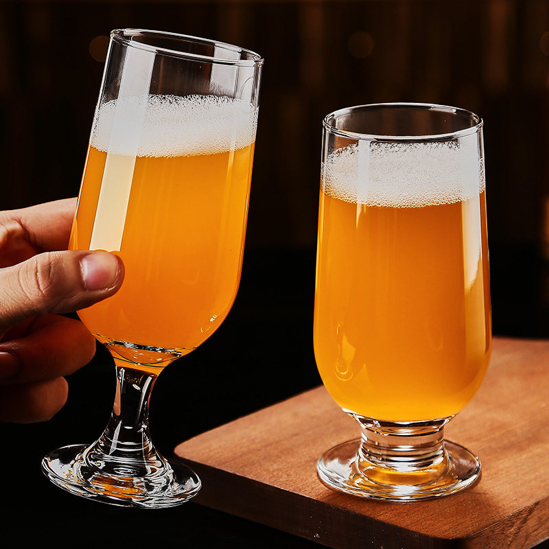 26新款高脚精酿啤酒杯 酒吧酒馆KTV餐饮饭店专用玻璃杯果汁饮品杯,淘宝优惠券,粉丝福利购,淘宝优惠卷