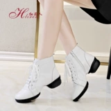 红莉人 Демисезонные танцующие туфли, ботинки, из натуральной кожи, мягкая подошва